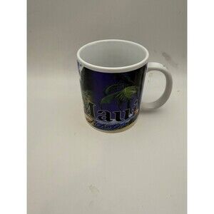 Maui No Ka Oi Coffee Mug ABC Stores Hawaii 2008 Tropical Souvenir Cup